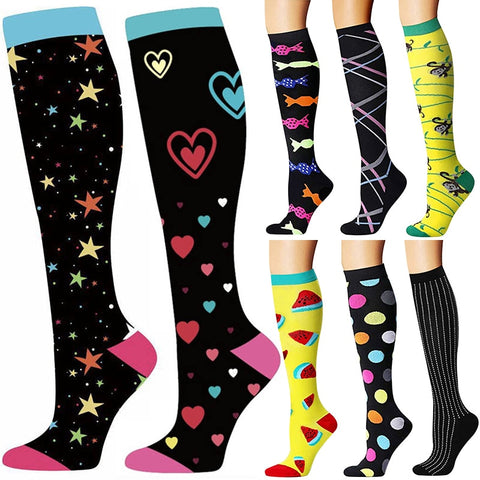 58 styles Quality Unisex Compression Stockings Cycling Socks Fit For Edema, Diabetes, Varicose Veins, Running Marathon Socks